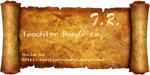 Teschler Renáta névjegykártya